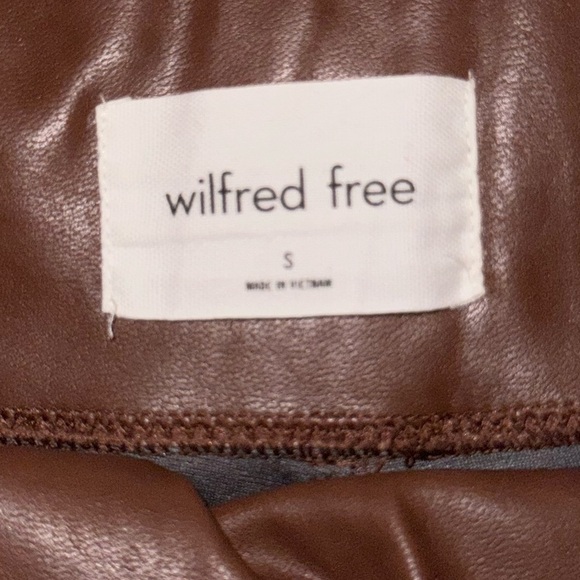 Wilfred Free Melina Vegan Pants/leggings. Cognac color. Size S. EUC. - Picture 7 of 9